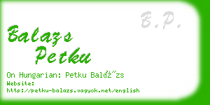 balazs petku business card